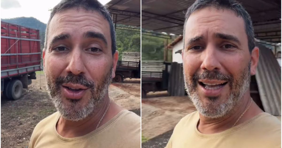 André Marques em imagem relacionada à adoção da égua Hope