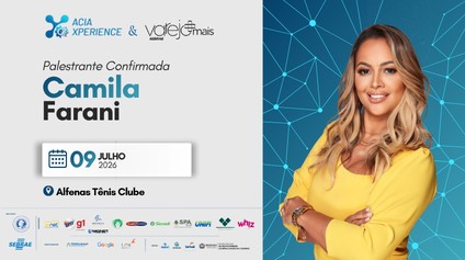 Camila Farani em divulgação de palestra sobre inovação
